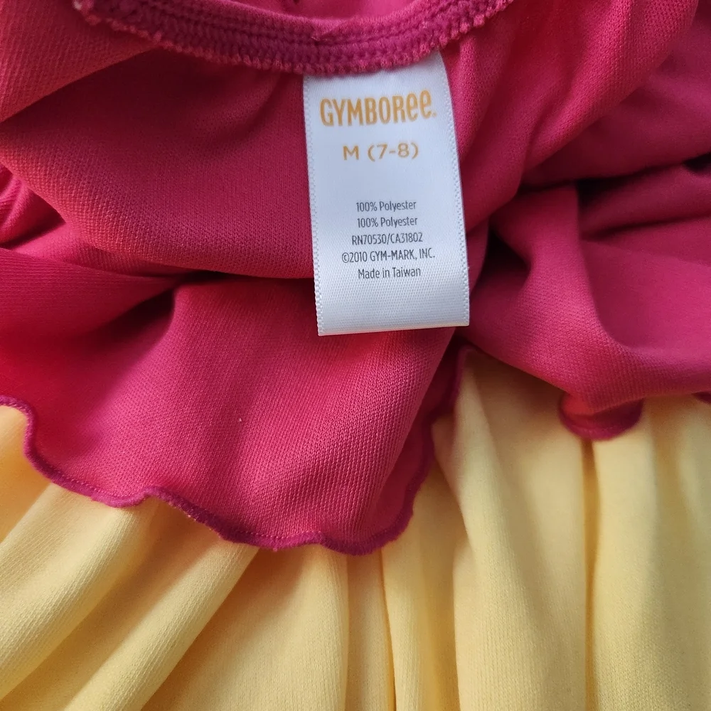 Gymboree Pink, Yellow, Orange, & Green Tiered Maxi Dress, S-7/8, EUC